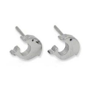 High-Quality Stainless Steel Silver Dolphin Guidance Teamwork Earrings